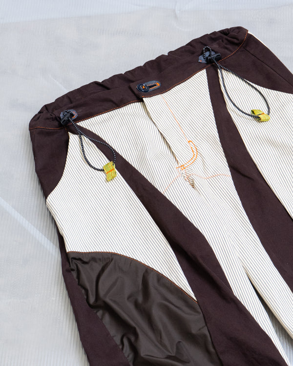 Barter Pants - White/Brown