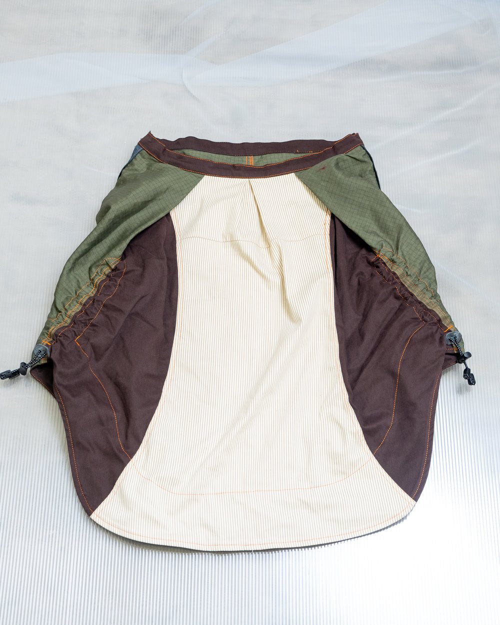 Jun Skirt - White/Green/Brown