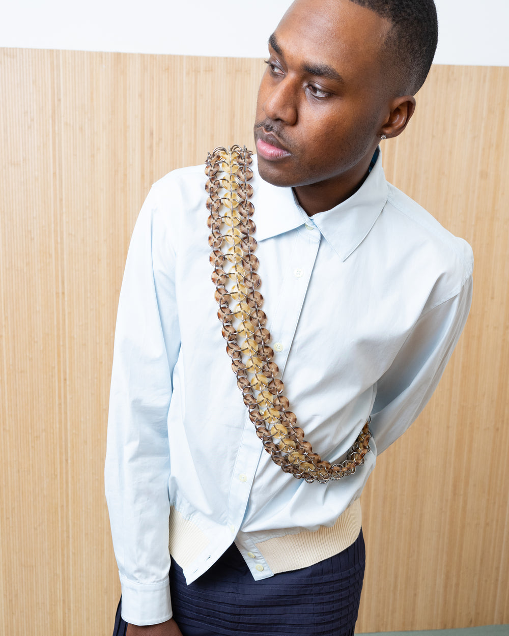 Button Strap - Brown/Cream Stefan Cooke