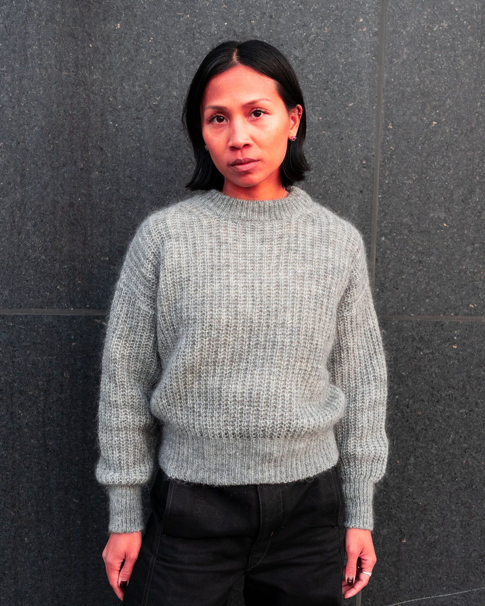Grace Mohair Sweater - Light Grey