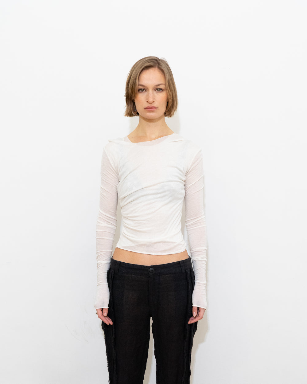 Draped Longsleeve - Ivory Unmere