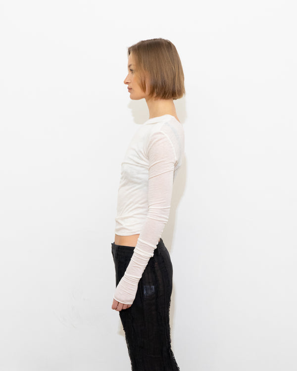 Draped Longsleeve - Ivory Unmere
